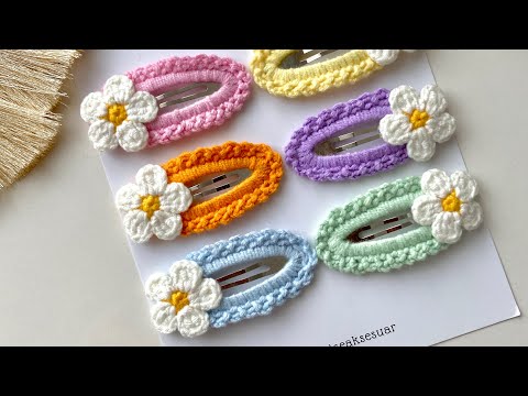 Papatya çıtçıt toka yapımı/ daisy buckle/ hairclips