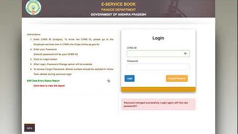 How to reset login password to AP E-SERVICE REGISTER portal for the first time login user
