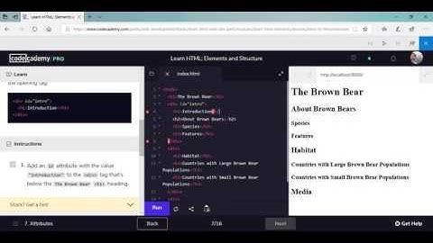 Learn HTML Codecademy (part 3) attributes
