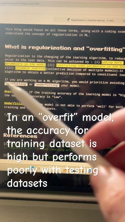 In Machine learning how to identify“ Overfitting” and “ Underfitting”.# ...
