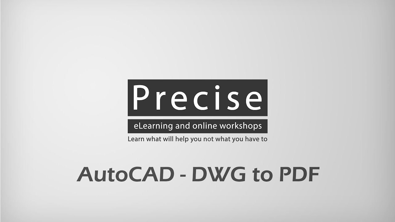 how to convert autocad drawing to pdf