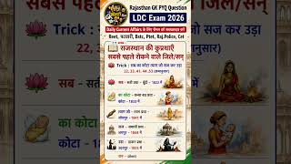 Rajasthan gk important question ।। राजस्थान जीके इंर्पोटेंट क्वेश्चन 📚📝#ytshorts #youtubeshorts