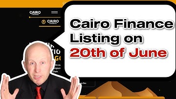 🔥CAIRO FINANCE - THE FIRST EVER DEFLATIONARY YIELD AGGREGATOR - LISTING ON 20TH OF JUNE