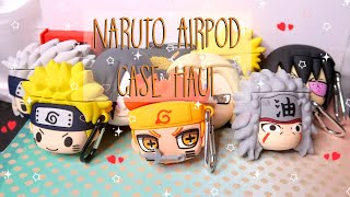 HUGE AIRPOD CASE HAUL NARUTO EDITION KOREAN SPICY NOODLE