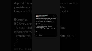JavaScript Polyfill Explained in 60 Seconds | Beginner to Pro #javascript #becodewala