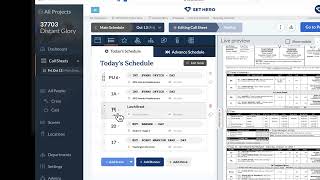 Product Update - Improved Schedule Page for Call Sheets