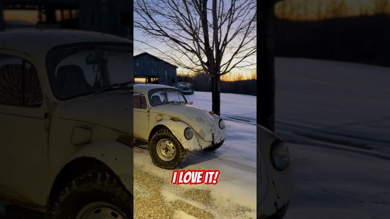 The Baja Beetle is the right car for this weather!
