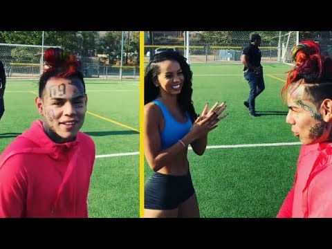6IX9INE Loses Soccer Bet To Model Bundle Of Brittany! *HE HAS TO MOVE