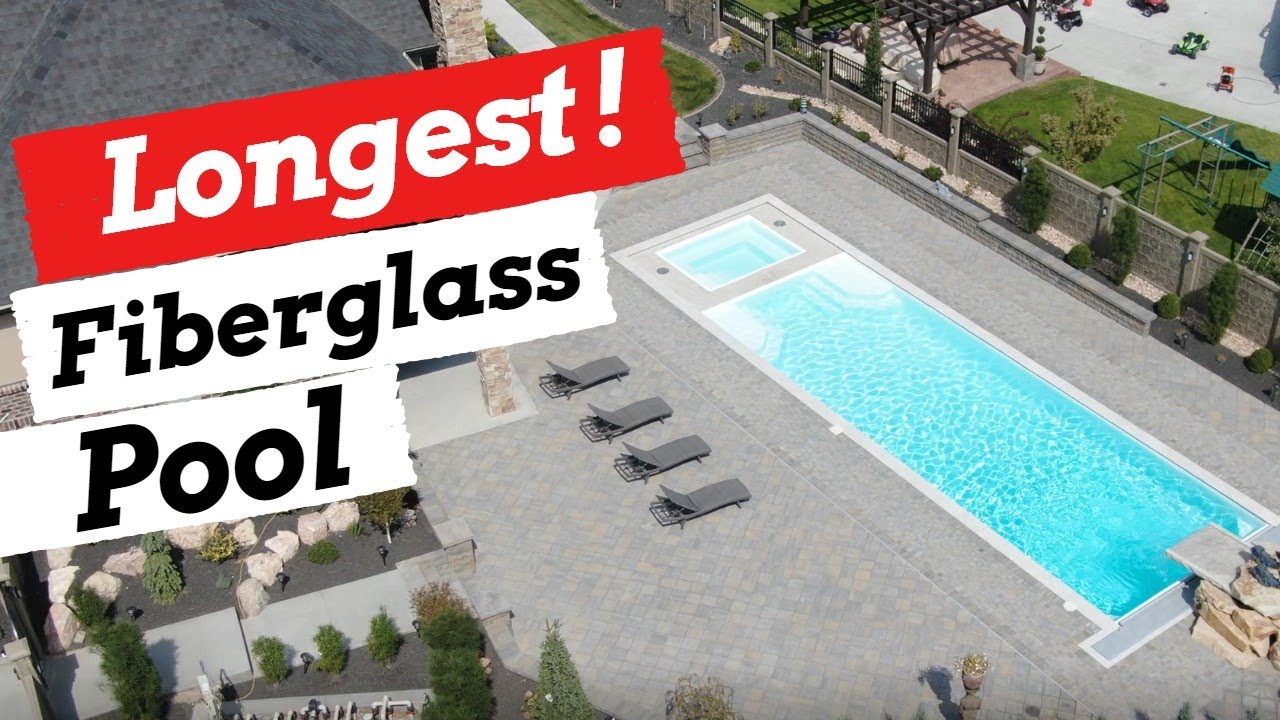 Longest fiberglass pool with large spa in Utah YouTube