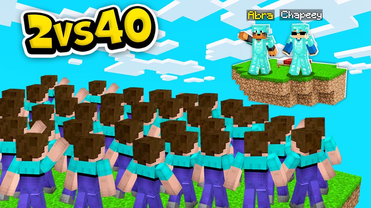 ABRA i CHAPEEY vs 40 GRACZY na BED WARS! (zbyt trudne)