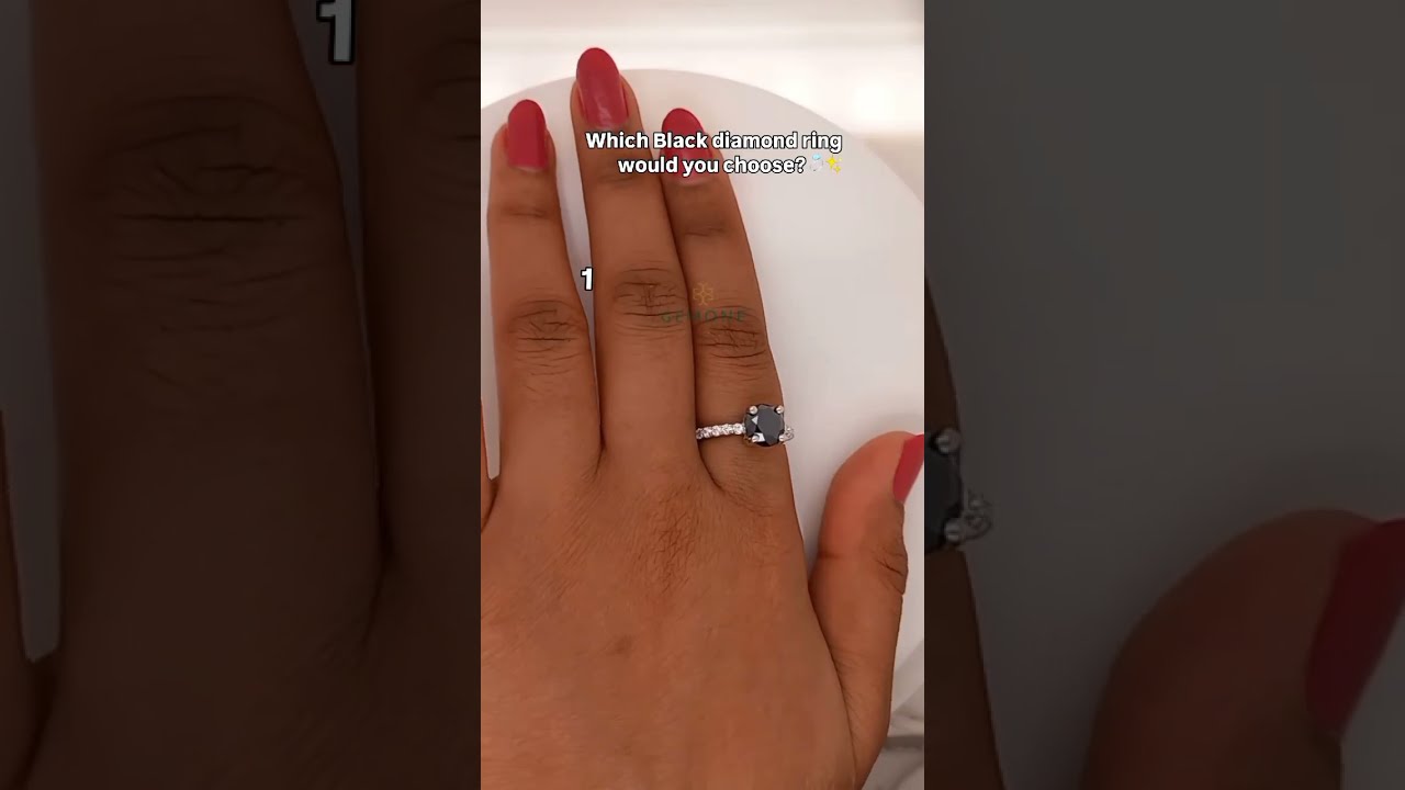 Black Diamond Engagement Ring