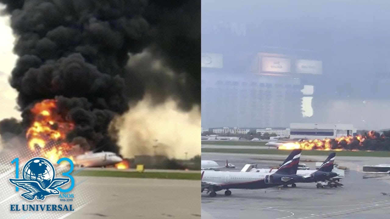 Al menos 13 muertos al incendiarse un avión en un aeropuerto de Moscú