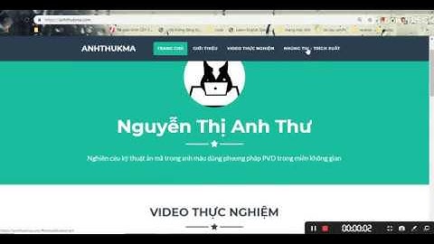 Video thực nghiệm PVD steganography