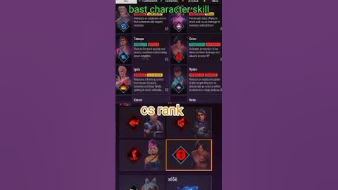 CS Rank Best Character Combination |Best Character Combination For ClashSquad Ranked ICS Rank Tips🔥🤭