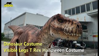 Fierce Visible Legs T Rex Halloween Costume For Adults Dinosaur Costume