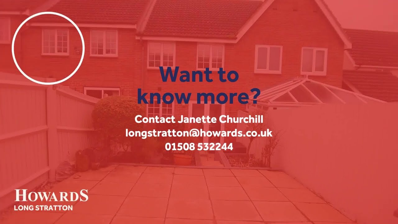 Virtual Viewing of Alan Avenue Long Stratton 3 bed Mid Terraced House For Sale Howards estate agents