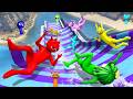 GTA 5 Incredibox Sprunki Team Crazy Water Slide Jumps!