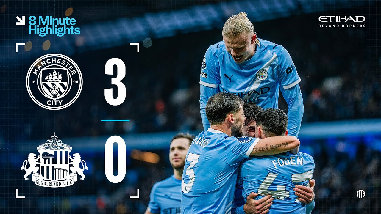 EXTENDED HIGHLIGHTS | Man City 3-0 Sunderland | Cherki with an outrageous assist!