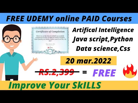 Udemy Free Online Courses With Free Certificate | Learn Advanced Skills | Special Student #Udemyfree