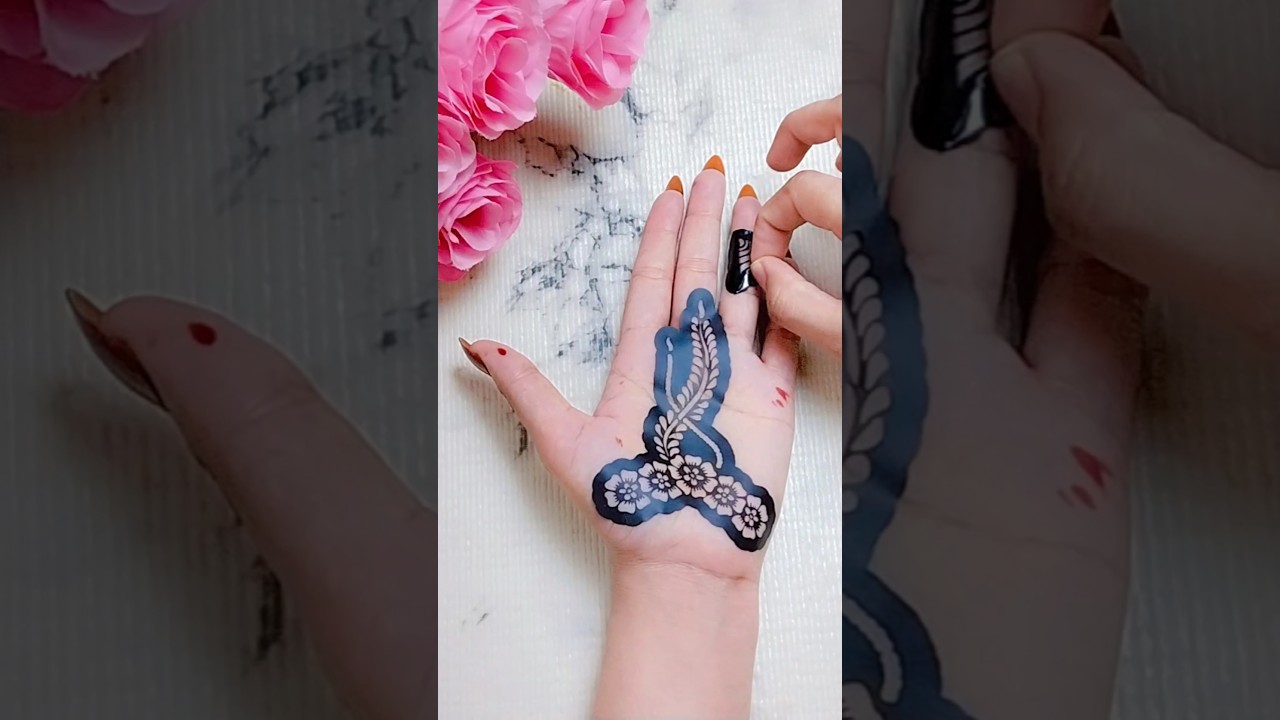 beautiful sticker mehndi design #shorts