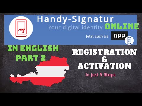 Aktivierung der Handy-Signatur Teil2 | English