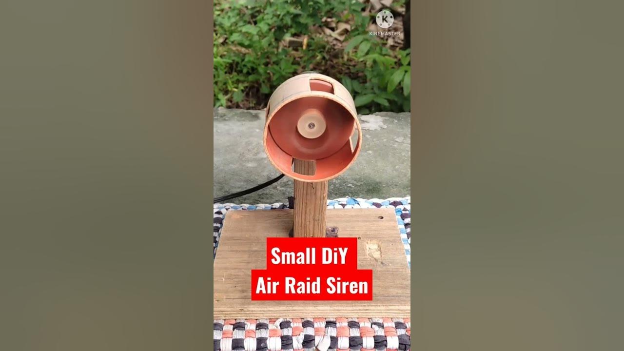 Small DiY Air Raid Siren #shorts #youtubeshorts #lifehack #diytoy #siren