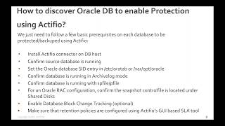 How to Discover Oracle DB to Enable Protection Using Actifio