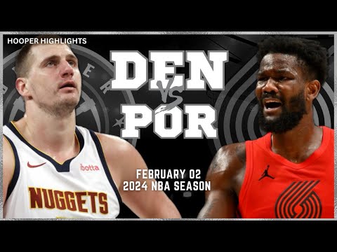 Denver Nuggets vs Portland Trail Blazers Full Game Highlights | Feb 2 | 2024 NBA Season