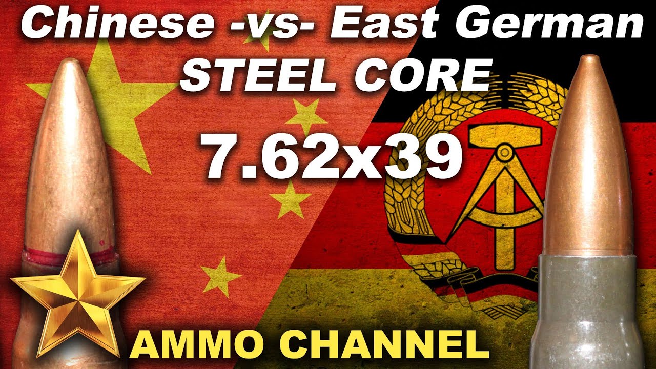 7 62x39 Steel Core Chinese vs East Geman YouTube