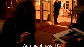 OLIVIA COOKE OF BATES MOTEL A&E SIGNING AUTOGRAPHS AT HER HOTEL IN LOS ANGELES, CA