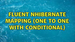 Fluent NHibernate Mapping (one to one with conditional)
