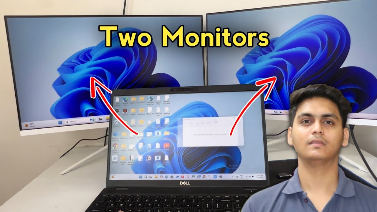 How to Connect Two Monitors to One Laptop - Full Guide - YouTube