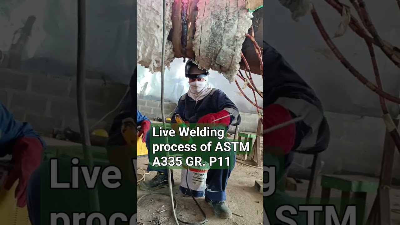 𝗟𝗶𝘃𝗲 𝗪𝗲𝗹𝗱𝗶𝗻𝗴 𝗣𝗿𝗼𝗰𝗲𝘀𝘀 𝗼𝗳 𝗔𝗦𝗧𝗠 𝗔𝟯𝟯𝟱 𝗣𝟭𝟭 𝗣𝗶𝗽𝗲𝘀. #welding #welding_creative #welder #arcwelding #alloys