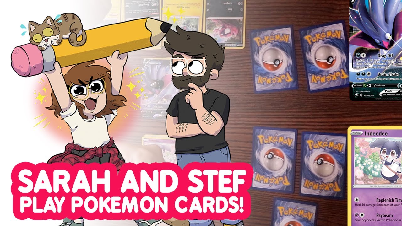 Sarah and Stef play Pokemon Cards! (Rebel Clash Prerelease Deck Battle!)