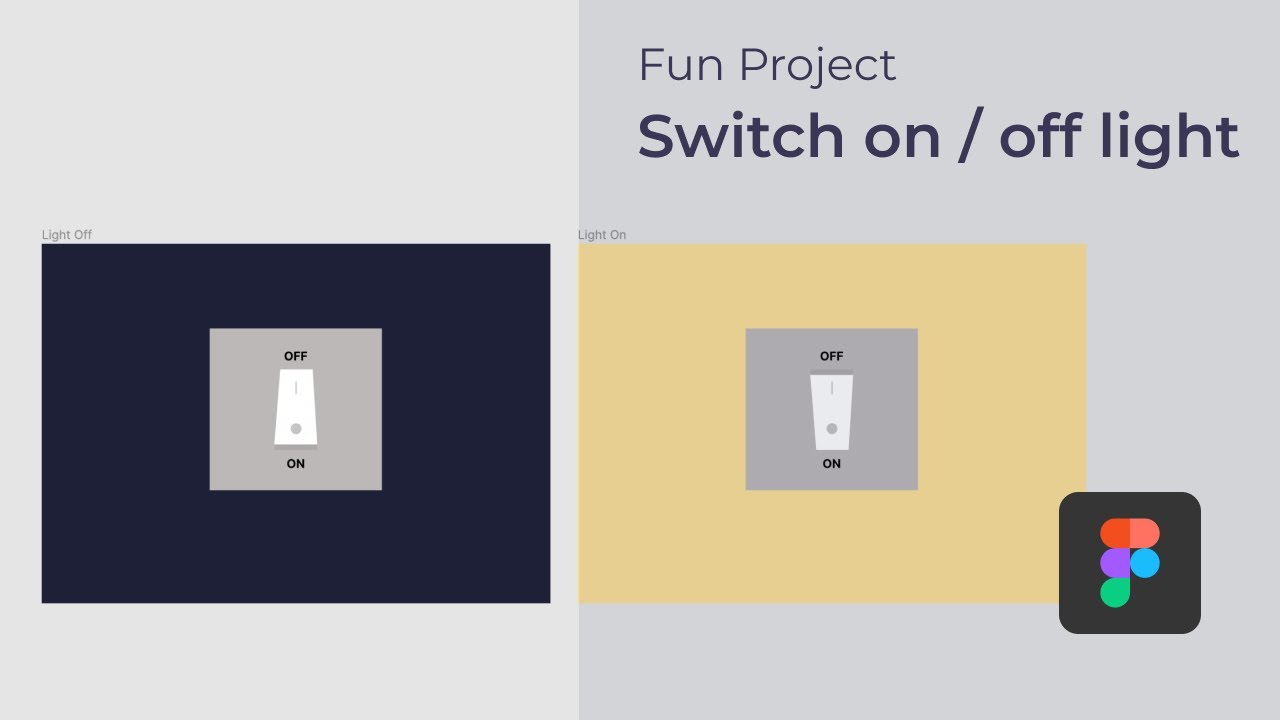 Figma fun project - Light switch on and off - YouTube
