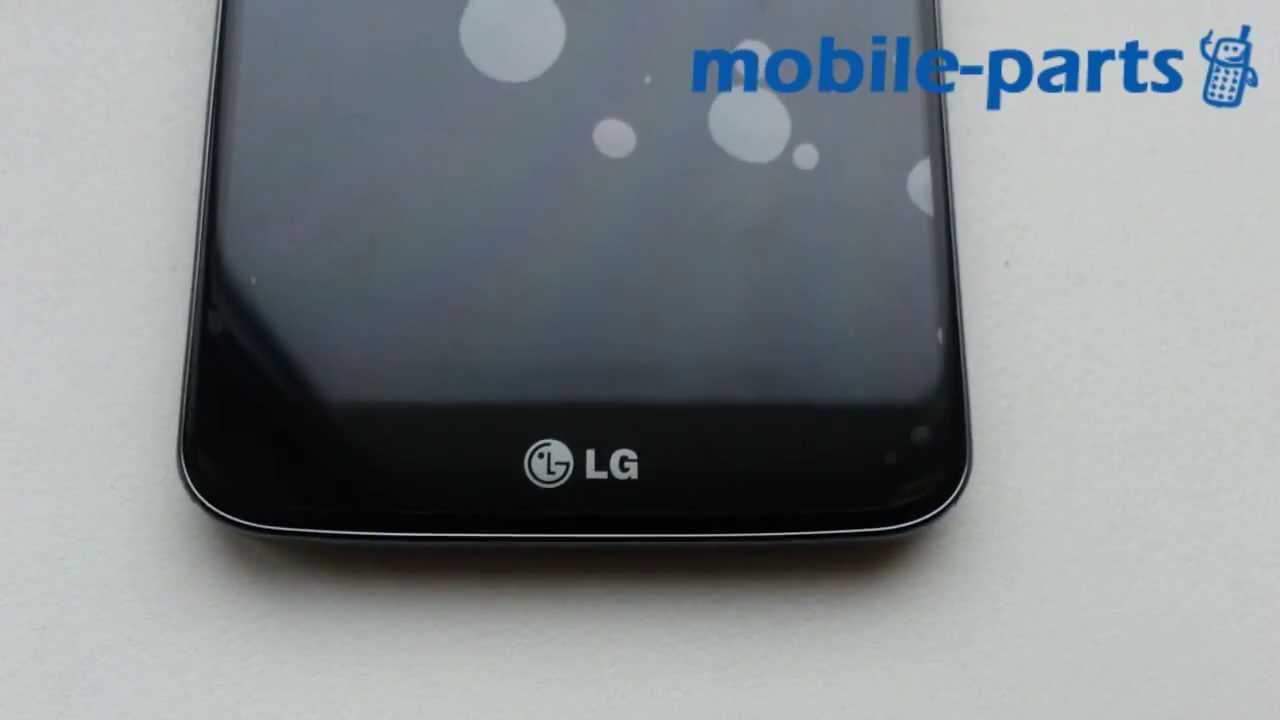 Дисплей с тачксрином и передней панелью для LG G2 D802 черный оригинал