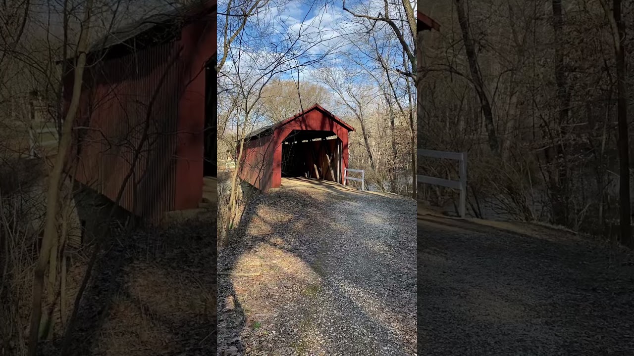 Historic covered bridge from 1800s. 👣👣