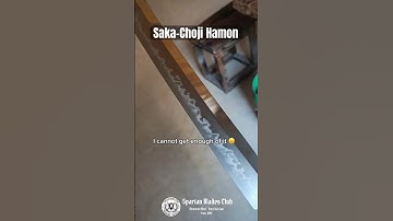 🤩 Saka-Choji Hamon is a type of temper line pattern on Japanese sword blade. #katana #hamon #sword