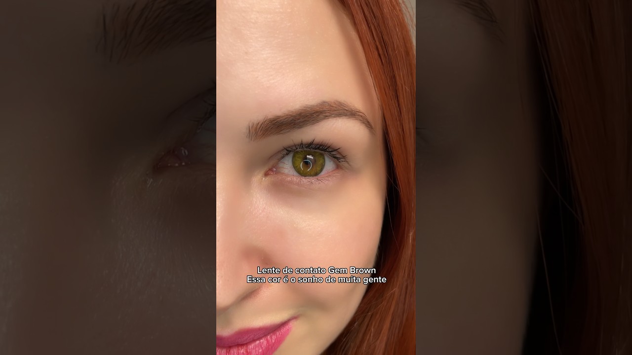 Lente de contato mel esverdeada 