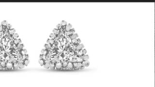 2 Carat Trillion Cut Swarovski Elements Crystal Stud Earrings - SuperJeweler.com
