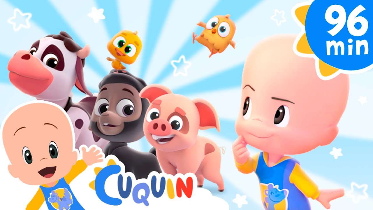 En la granja de Cuquín 🐑🐄🐖 y más canciones infantiles para bebés con Cleo y Cuquín