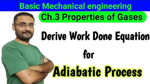 Work Done Equation by Adiabatic Process | Derivation | BME