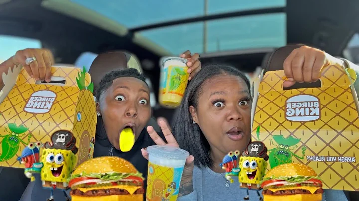 TRYING BURGER KING NEW SPONGEBOB MEAL 😳