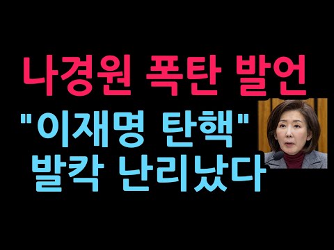 나경원 폭탄 발언 "이재명 탄핵" 발칵 난리났다 (2026.6.11)