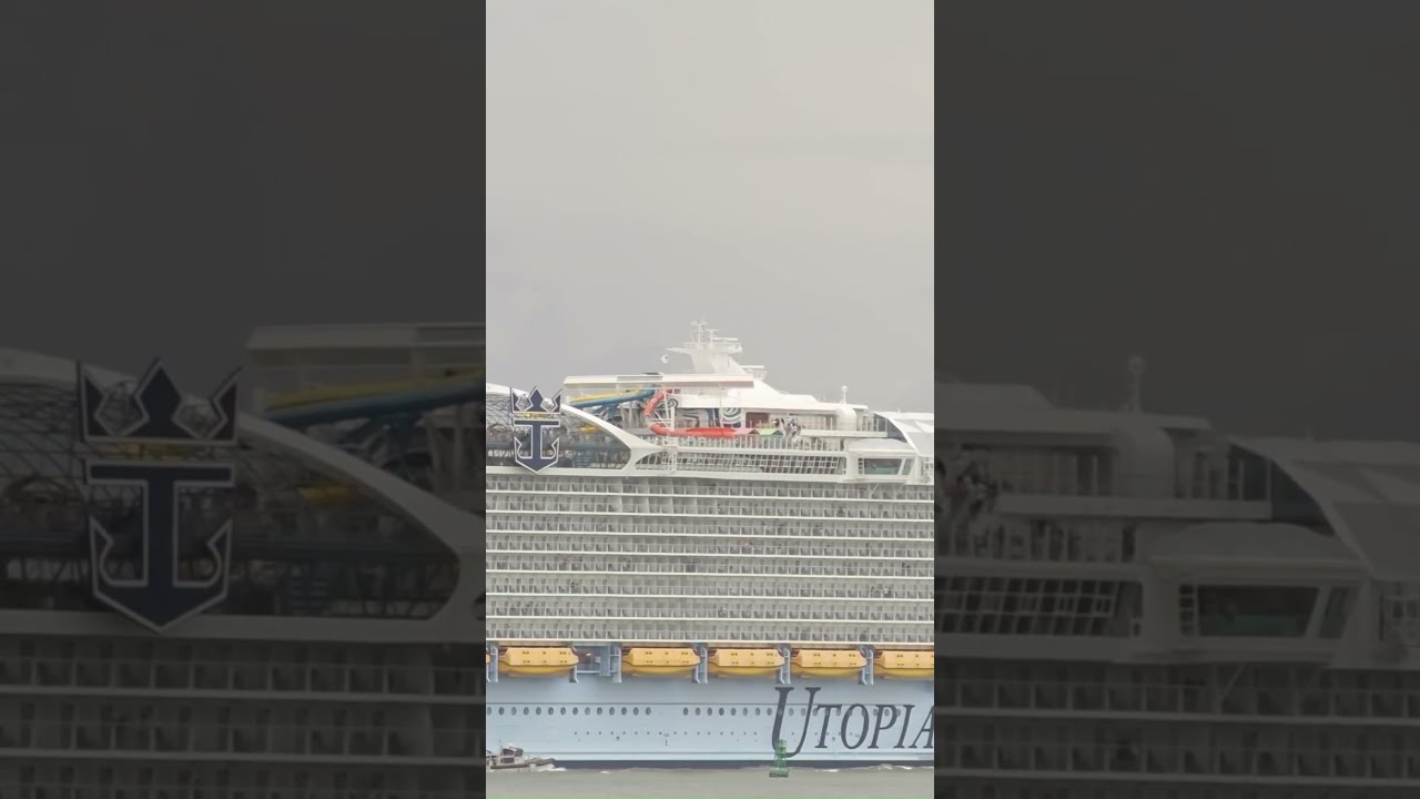Royal Caribbean Utopia of the Seas Heads Out to Sea 🚢 | Port Canaveral #Shorts #portcanaveral