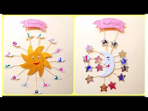 طريقه عمل وسيلة اللام القمرية واللام الشمسية مجسمات