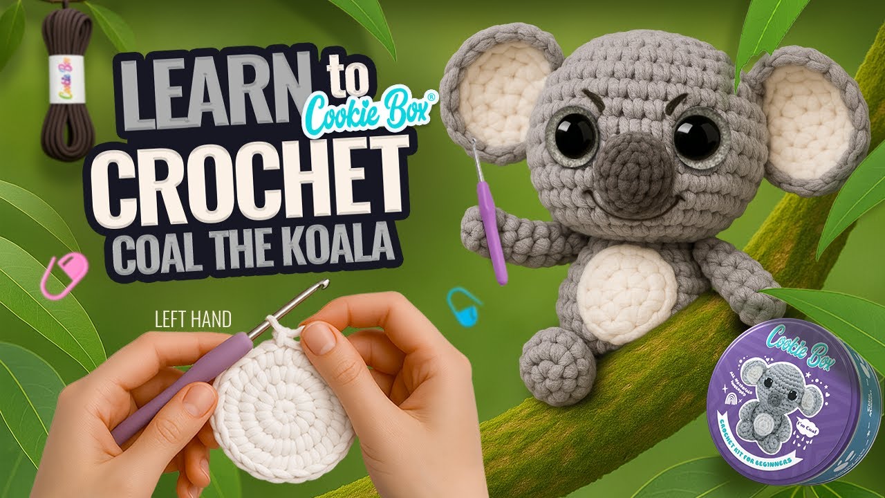 HOW TO CROCHET 🧶 for Beginners (Left-Handed) – Coal the Koala