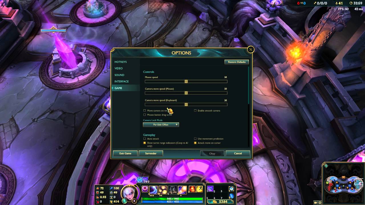 How to enable smooth camera in league of legends YouTube