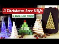 5 MODERN FARMHOUSE CHRISTMAS TREE DIYS | dollar tree &amp; thrift flips | easy &amp; budget friendly decor