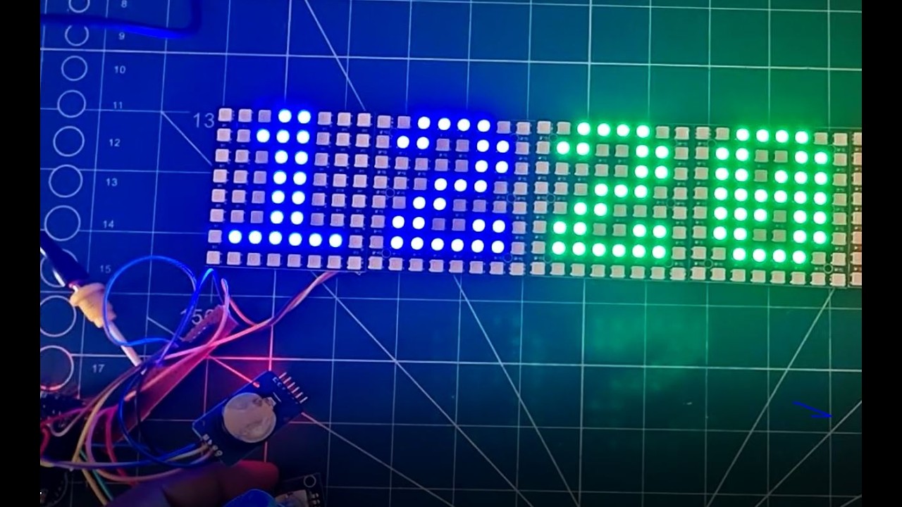 DIY Custom Arduino NeoPixel Clock with Rotary Encoder & Brightness Control